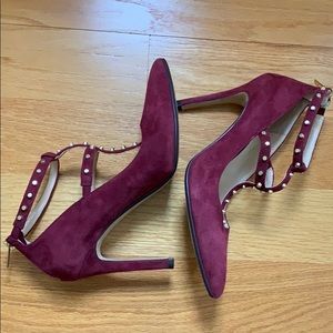 Banana Republic studded burgundy heels